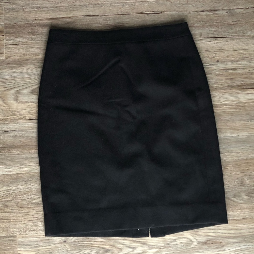 J. Crew Wool Black Pencil Skirt Size 4